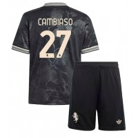 Juventus Andrea Cambiaso #27 Tretí Detský futbalový dres 2025-26 Krátky Rukáv (+ trenírky)